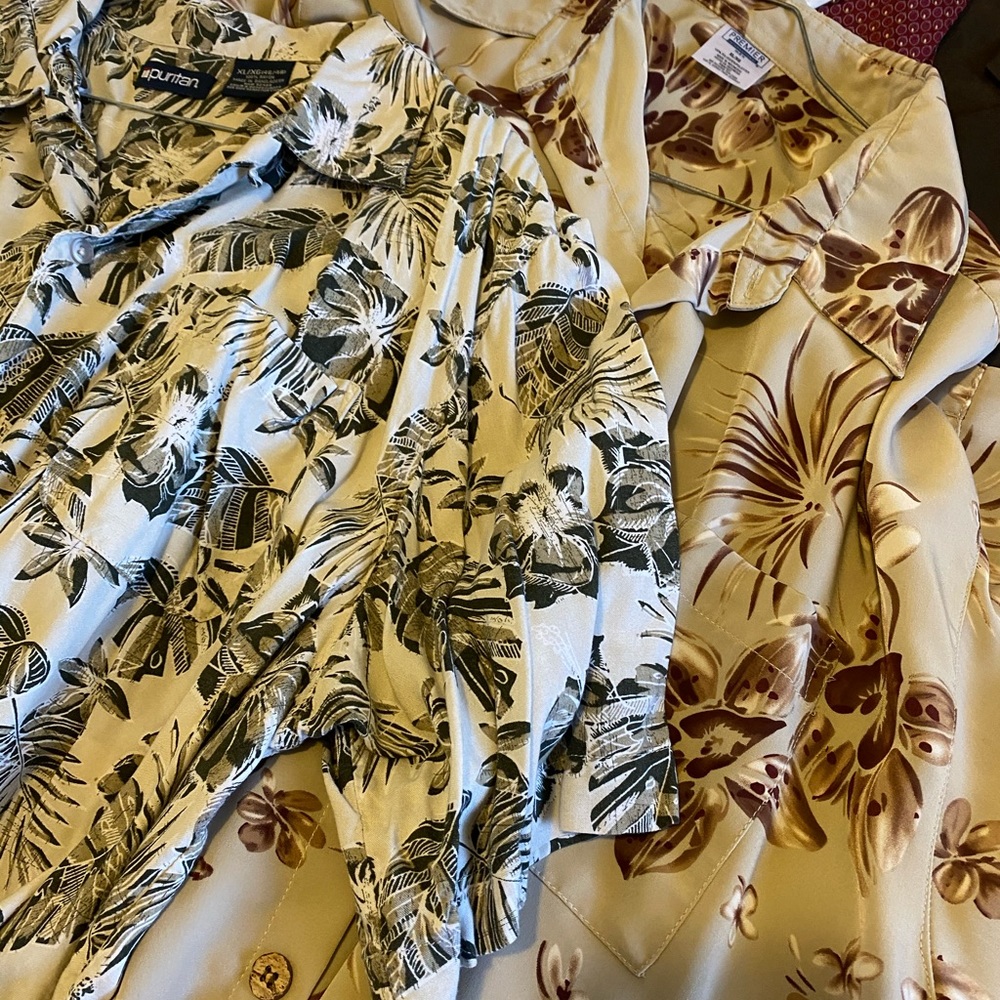 Two Hawaiian shirts
